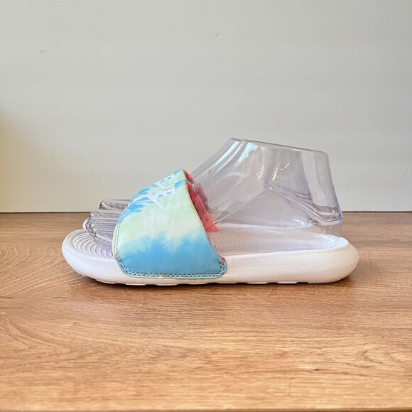 Nike Victori One Slide White Bright Mango Sapphire Sandals Women's Size 5 - Picture 2 of 9